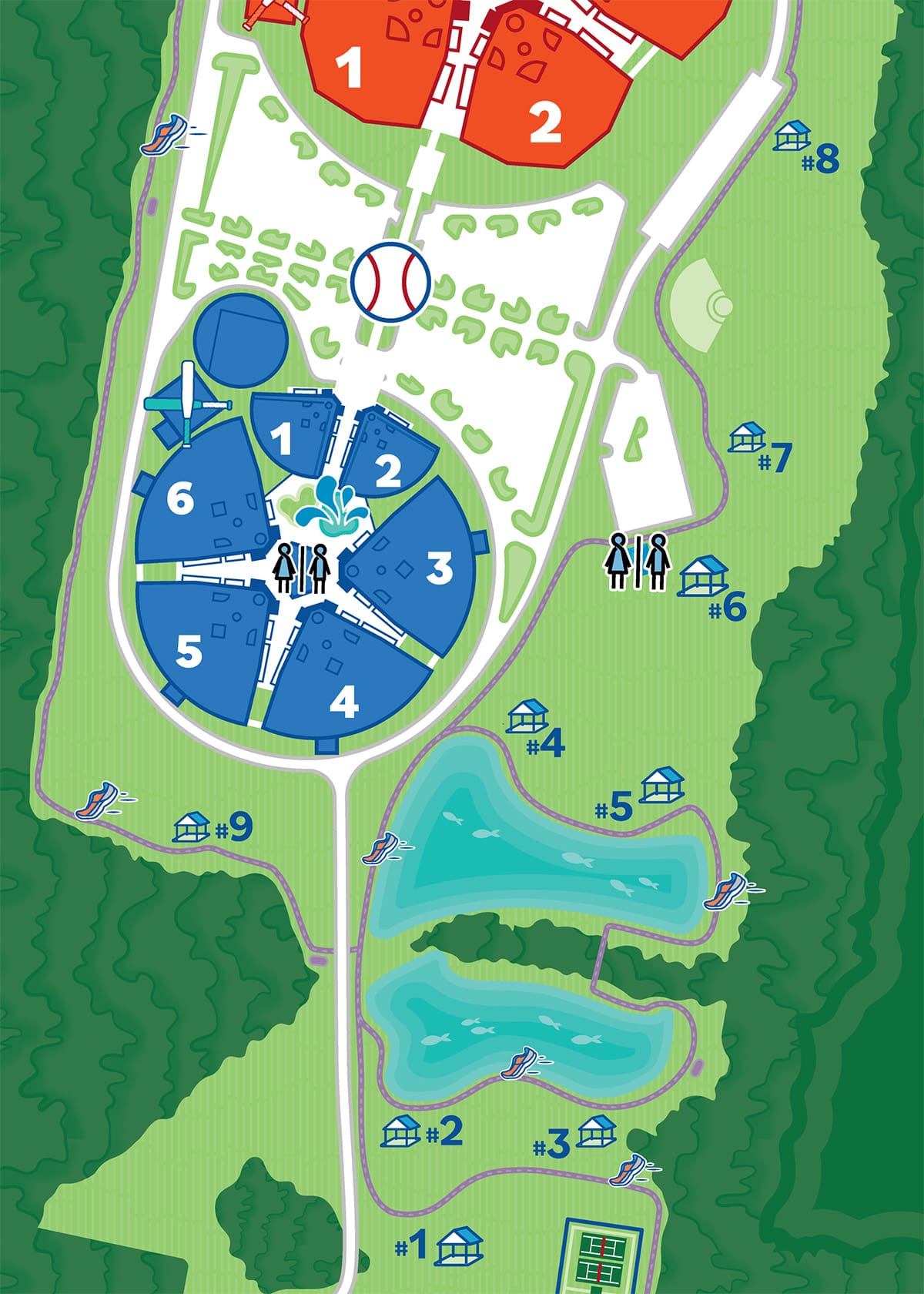 BSC Park Map Pavilions